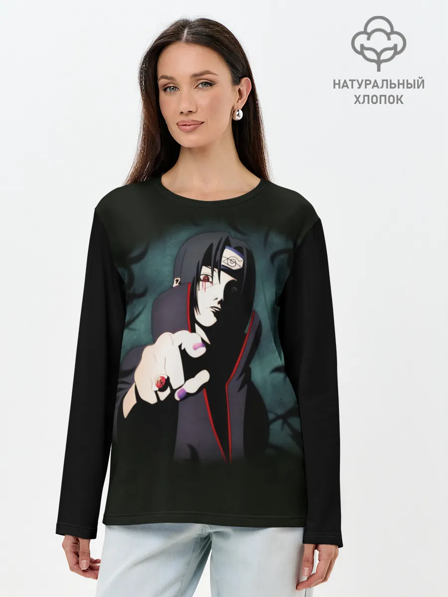 Лонгслив женский. Хлопок / Итачи Аниме | Anime Itachi