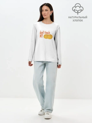 Лонгслив женский. Хлопок / Не распускай руки
