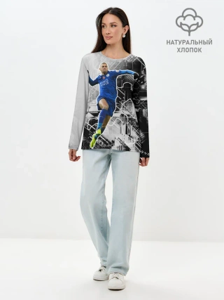 Лонгслив женский. Хлопок / Прыжок