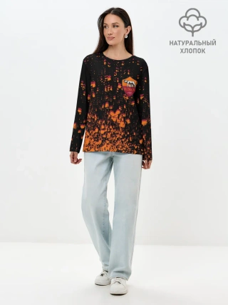 Лонгслив женский. Хлопок / Roma.