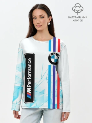 Лонгслив женский. Хлопок / BMW / БМВ / M PERFORMANCE