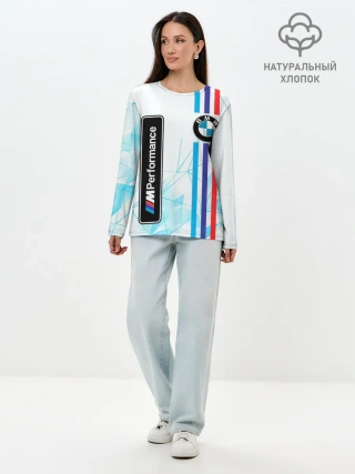 Лонгслив женский. Хлопок / BMW / БМВ / M PERFORMANCE