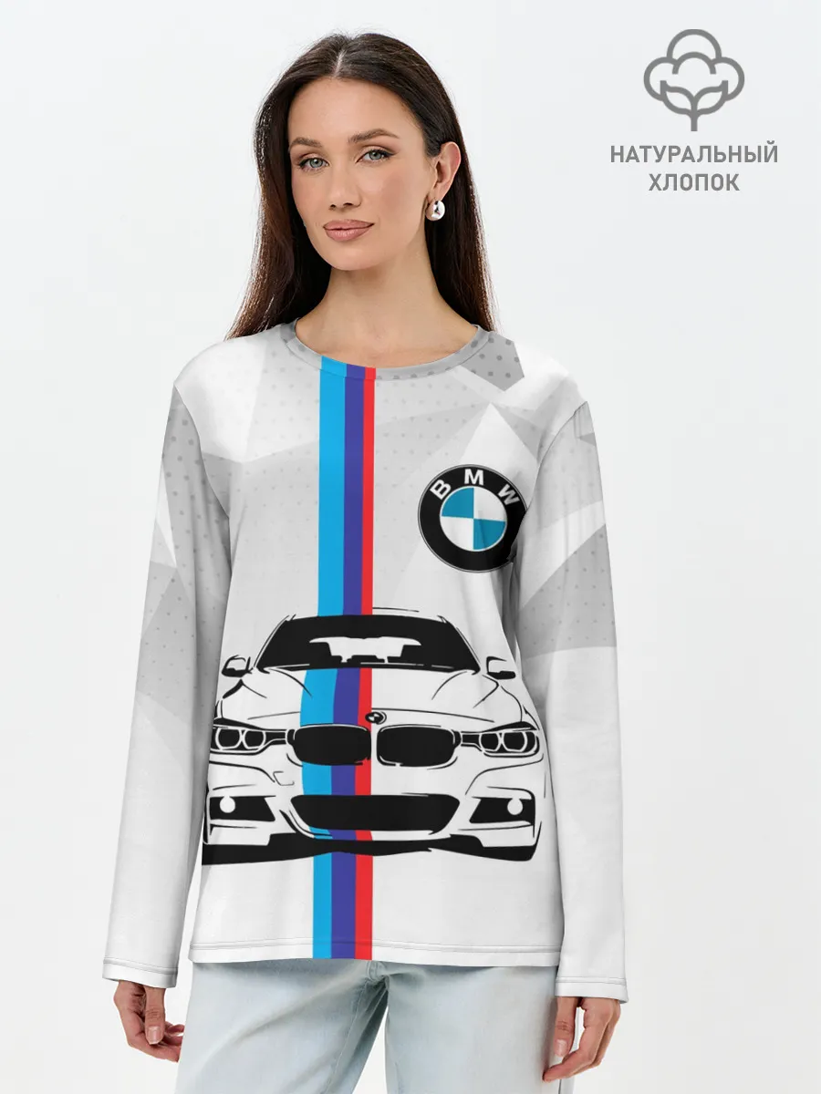 Лонгслив женский. Хлопок / BMW / БМВ / M PERFORMANCE