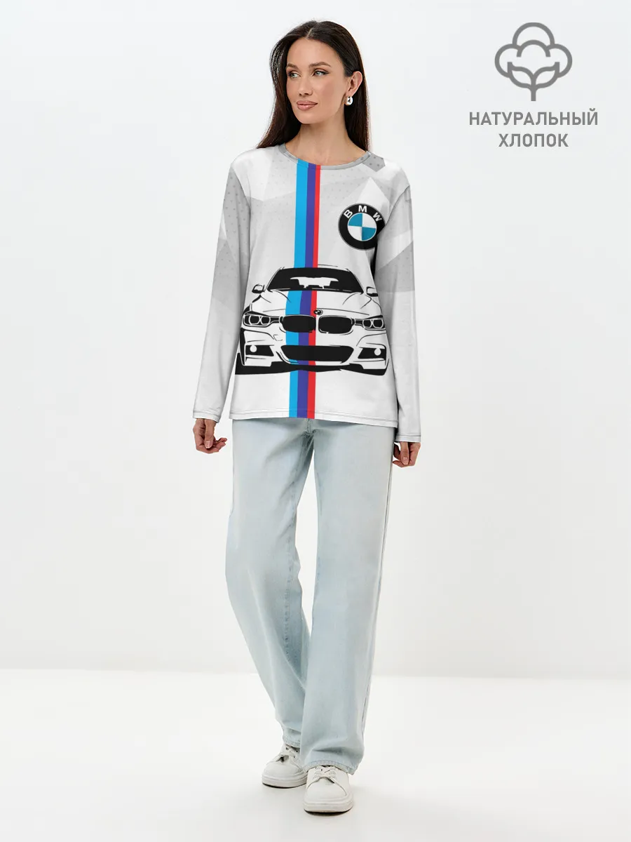 Лонгслив женский. Хлопок / BMW / БМВ / M PERFORMANCE