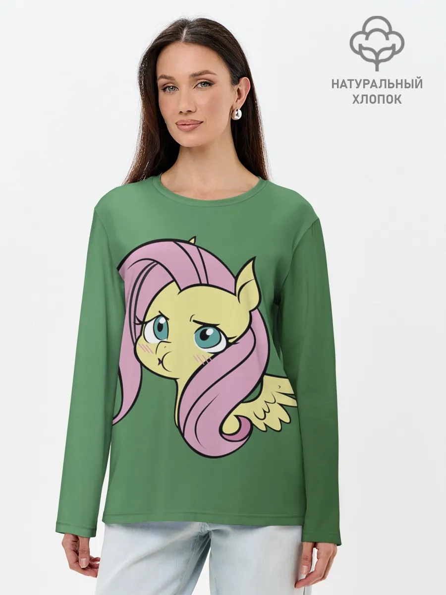 Лонгслив женский. Хлопок / Милая Флаттершайн