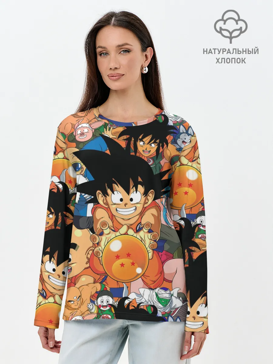 Лонгслив женский. Хлопок / Dragon Ball