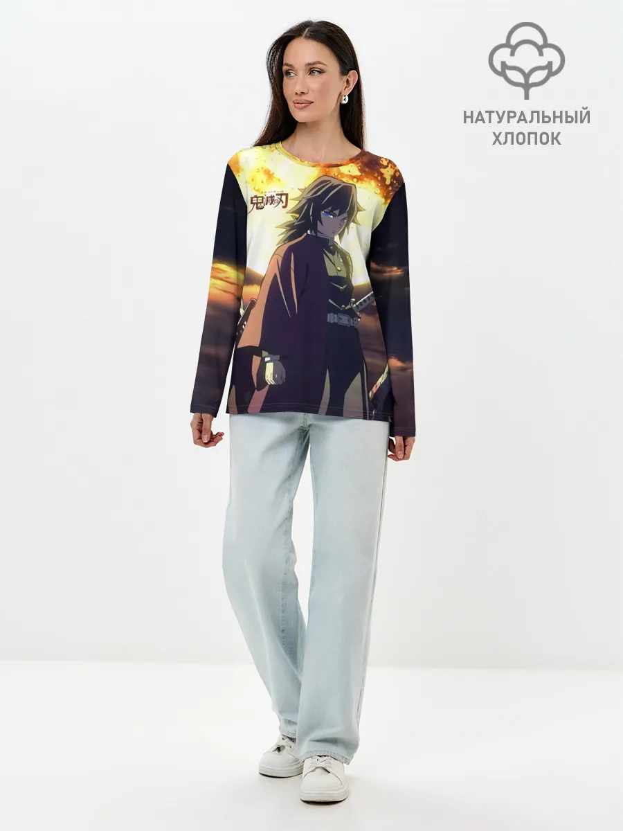 Лонгслив женский. Хлопок / Demon Slayer: Kimetsu no Yaiba