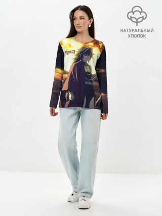 Лонгслив женский. Хлопок / Demon Slayer: Kimetsu no Yaiba