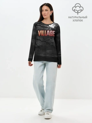 Лонгслив женский. Хлопок / Resident Evil: Village $$$