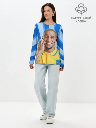 Лонгслив женский. Хлопок / Роберто Карлос | Бразилия