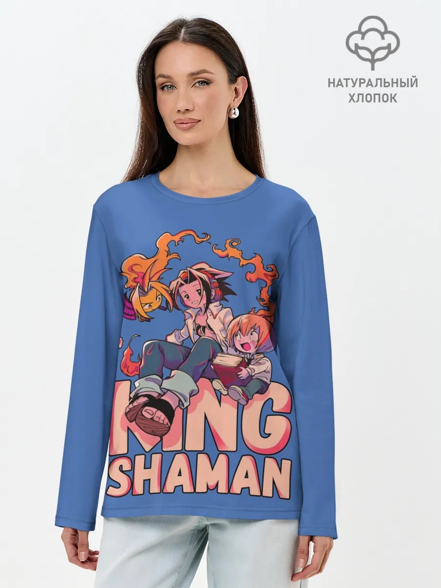 Лонгслив женский. Хлопок / King Shaman