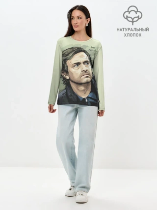 Лонгслив женский. Хлопок / Размышления о футболе Моуринью