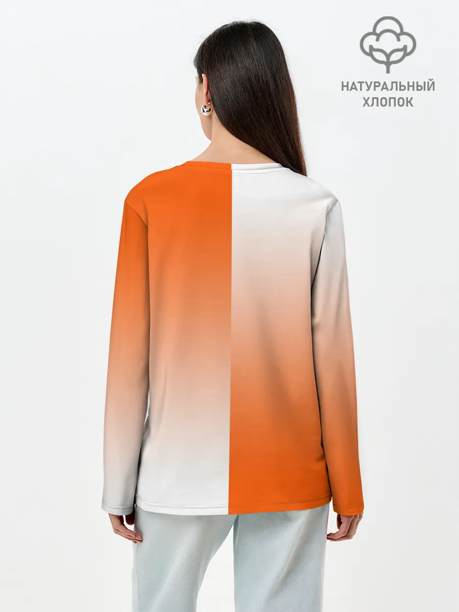 Лонгслив женский. Хлопок / REDDIT / РЕДДИТ / ГРАДИЕНТ