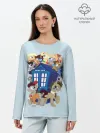 Лонгслив женский. Хлопок / My little pony x Doctor Who