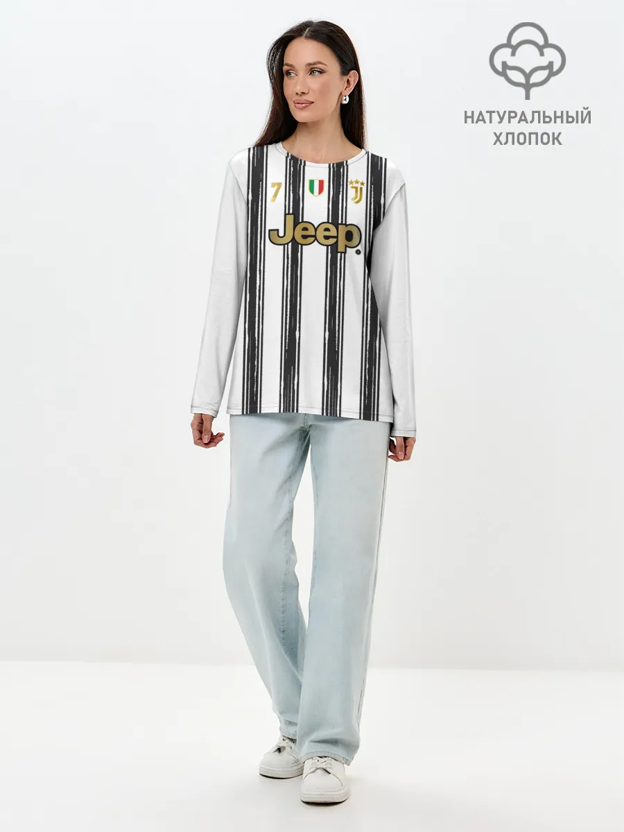 Лонгслив женский. Хлопок / Футбольная форма Роналдо 20/21