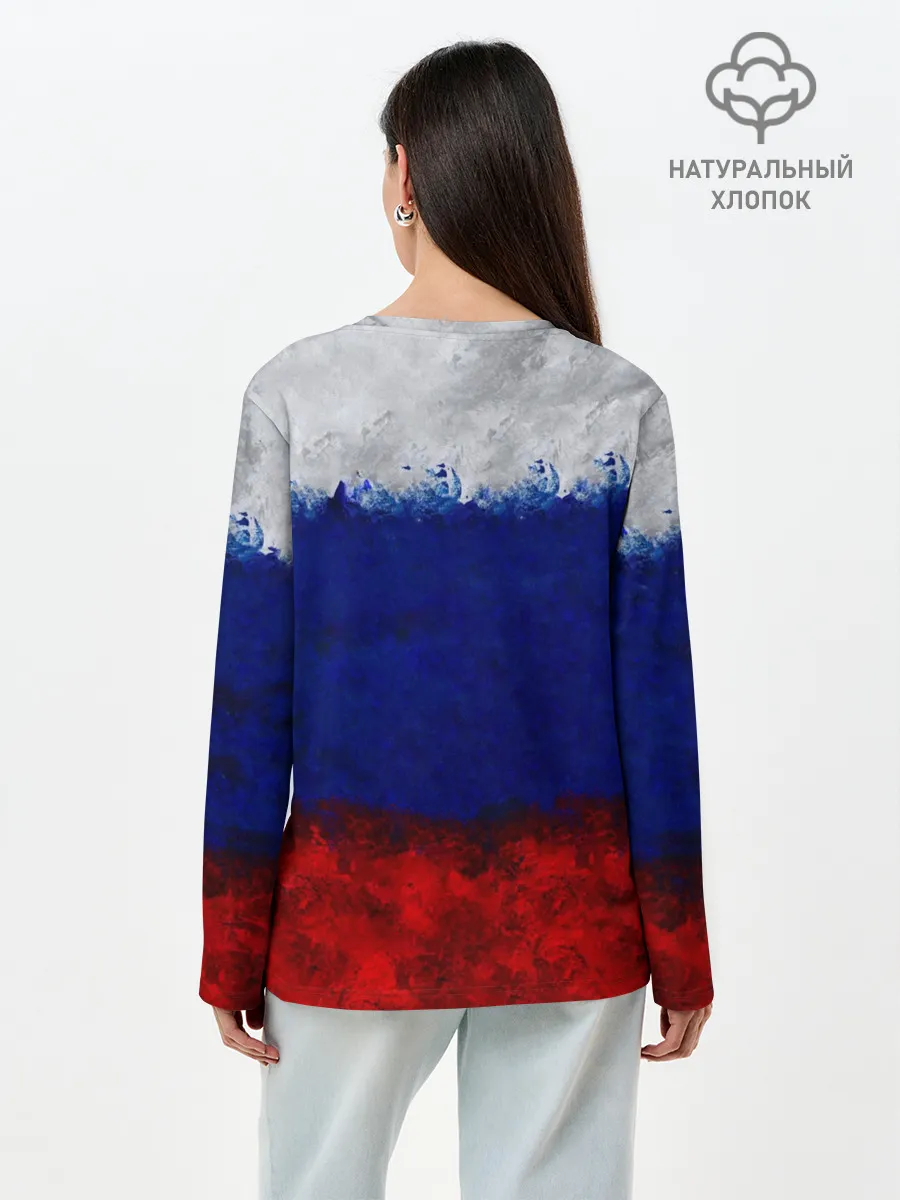 Лонгслив женский. Хлопок / Россия | Russia | Герб