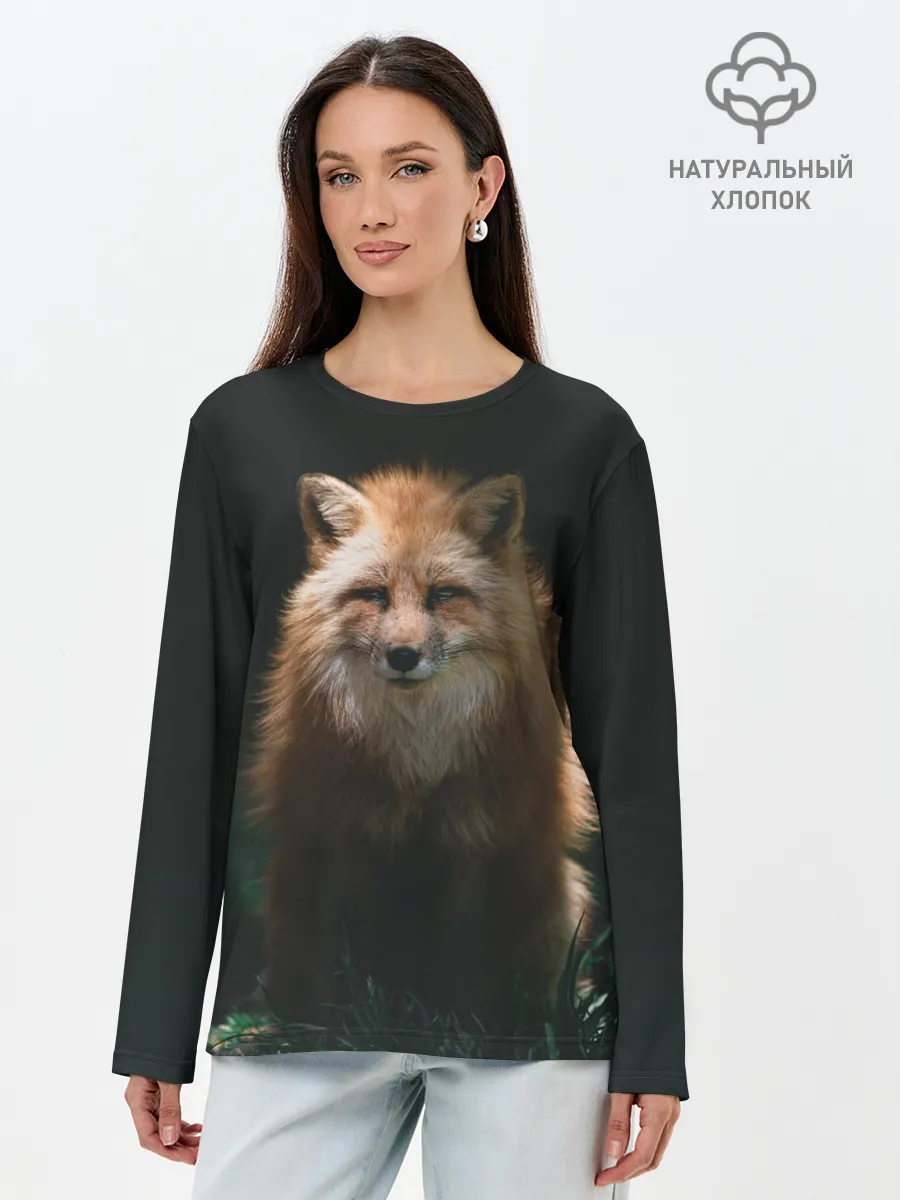 Лонгслив женский. Хлопок / Хитрый Лис