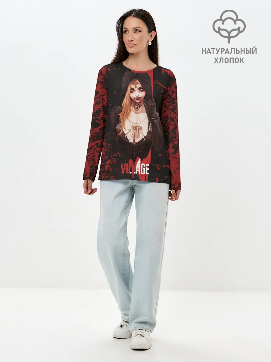 Лонгслив женский. Хлопок / Resident Evil Village
