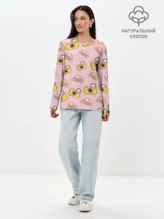 Лонгслив женский. Хлопок / Фотики | OMG