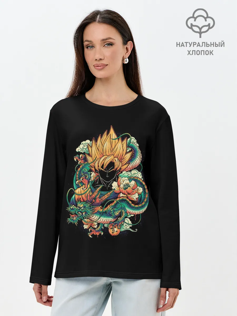Лонгслив женский. Хлопок / Dragon Ball. Retro Style