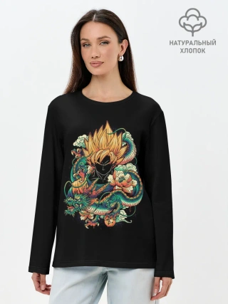 Лонгслив женский. Хлопок / Dragon Ball. Retro Style