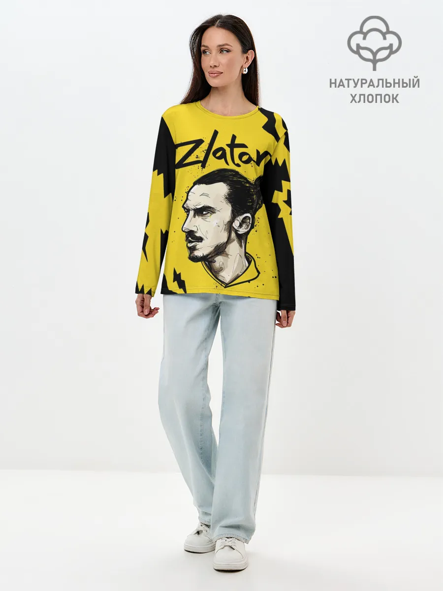 Лонгслив женский. Хлопок / ЗЛАТАН ИБРАГИМОВИЧ / ZLATAN