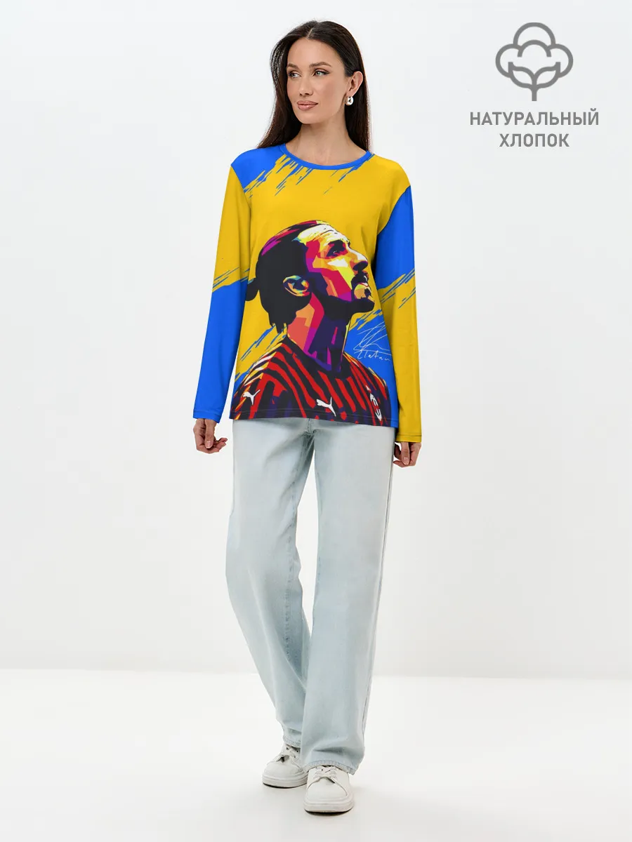 Лонгслив женский. Хлопок / ЗЛАТАН ИБРАГИМОВИЧ / ШВЕЦИЯ