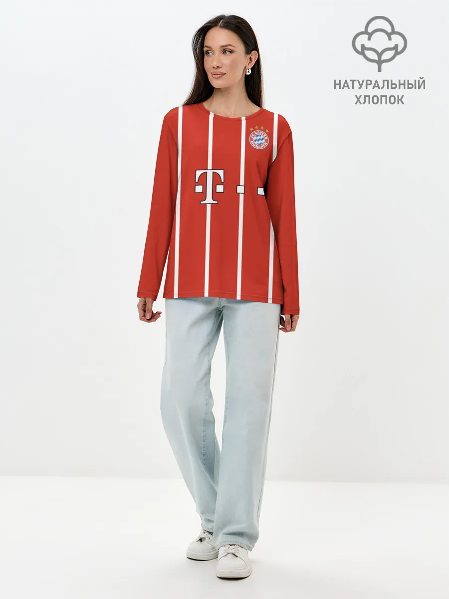 Лонгслив женский. Хлопок / Роберт Левандовски 9