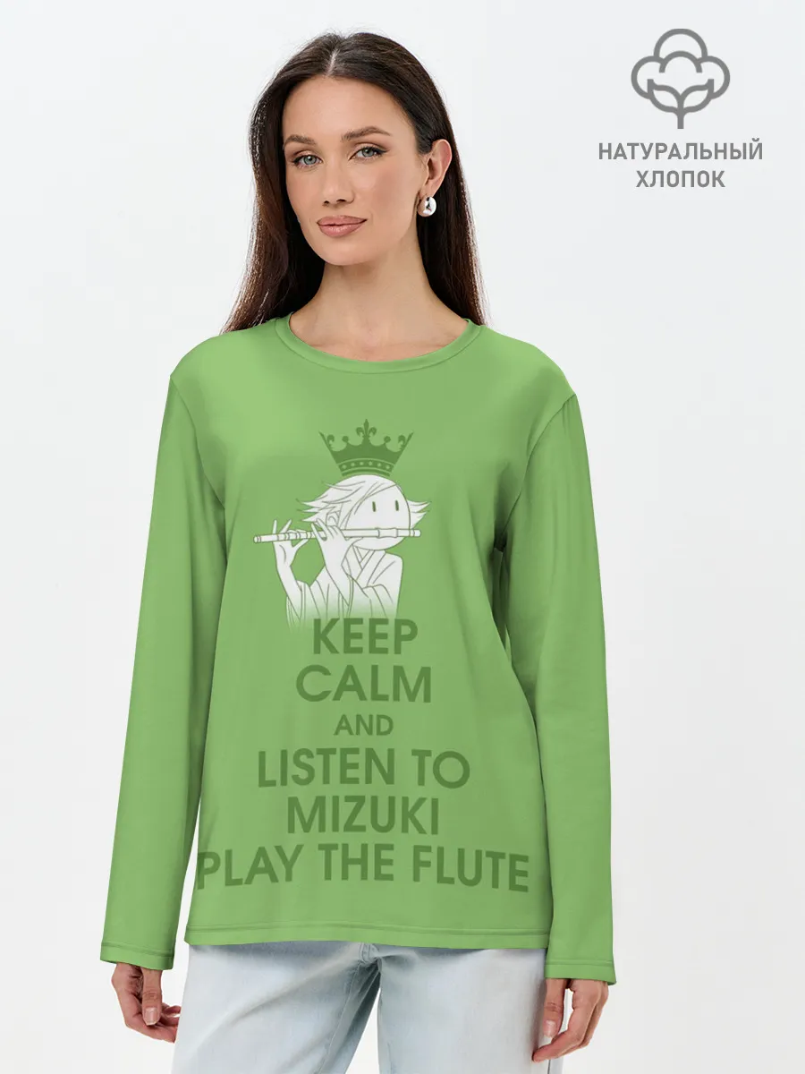 Лонгслив женский. Хлопок / Mizuki play the flute