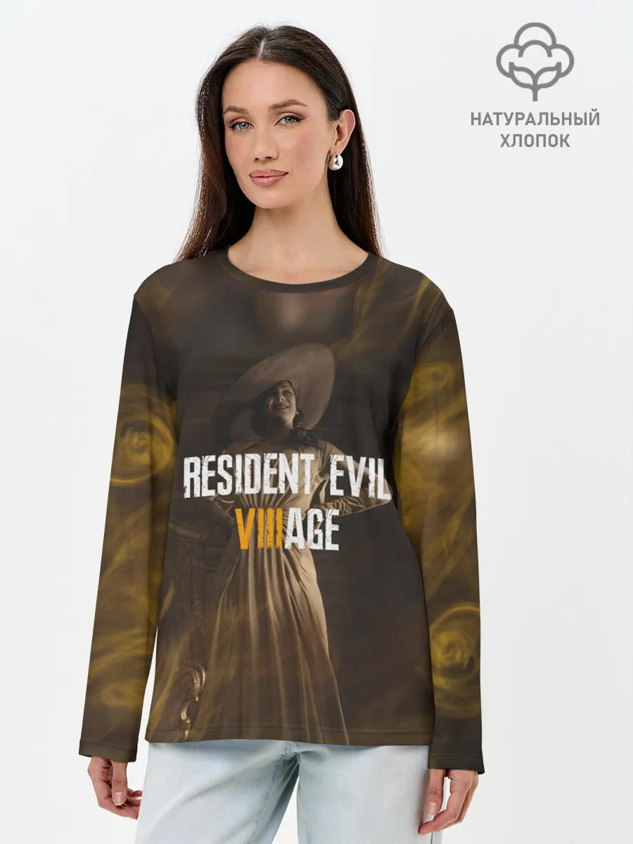 Лонгслив женский. Хлопок / RESIDENT EVIL VILLAGE | ЛЕДИ ДИМИТРЕСКУ