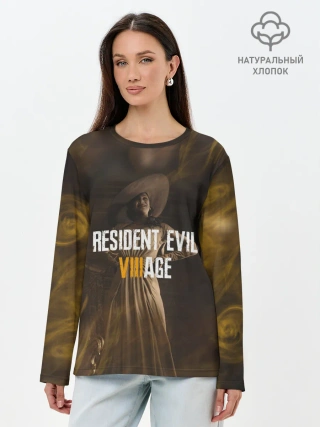 Лонгслив женский. Хлопок / RESIDENT EVIL VILLAGE | ЛЕДИ ДИМИТРЕСКУ