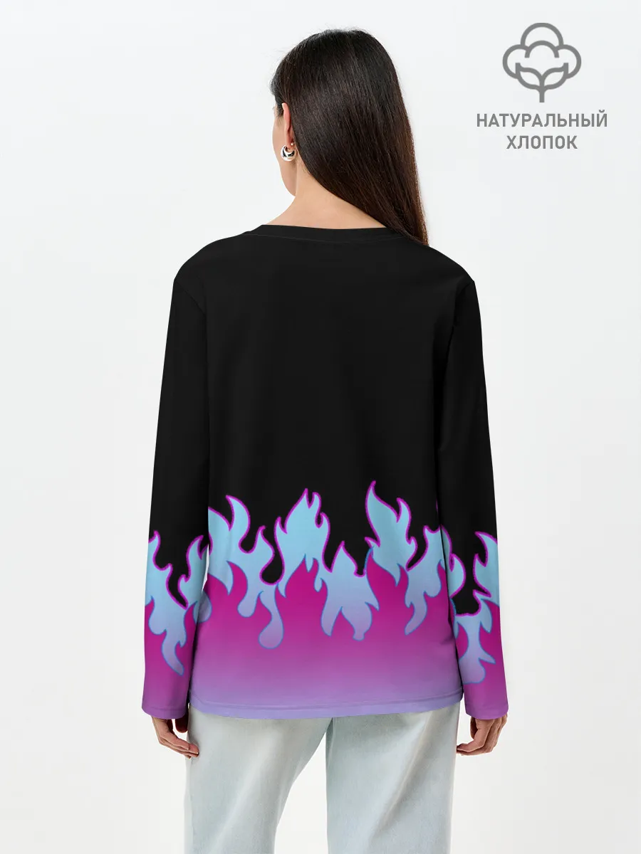 Лонгслив женский. Хлопок / ПЛАМЯ 1.0