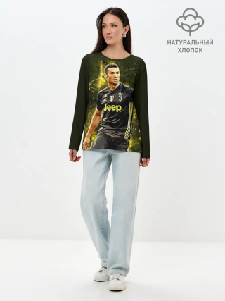 Лонгслив женский. Хлопок / Cristiano Ronaldo