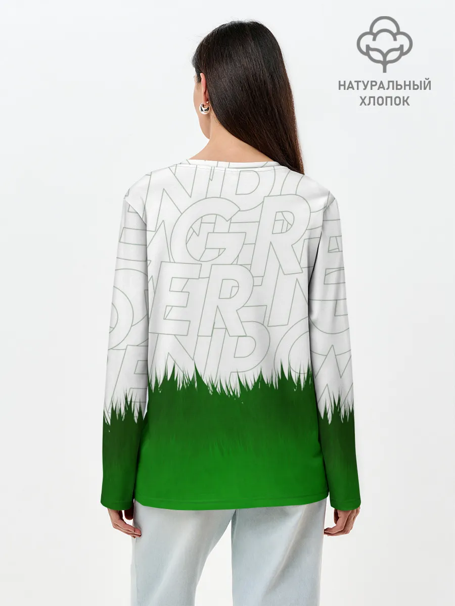 Лонгслив женский. Хлопок / GREEN POWER