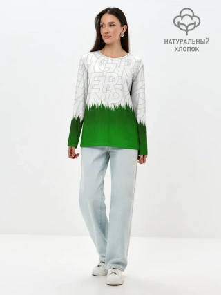 Лонгслив женский. Хлопок / GREEN POWER