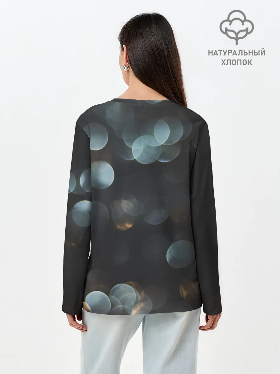 Лонгслив женский. Хлопок / боке