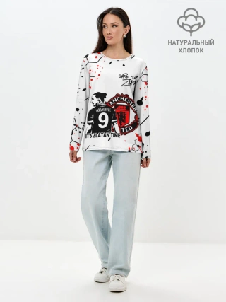 Лонгслив женский. Хлопок / ЗЛАТАН ИБРАГИМОВИЧ / МАНЧЕСТЕР