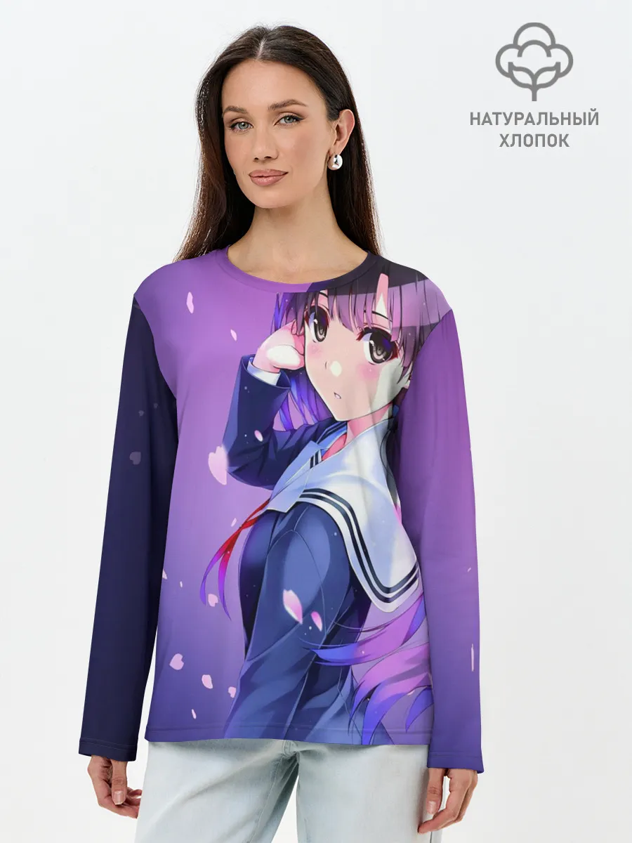 Лонгслив женский. Хлопок / Морячка