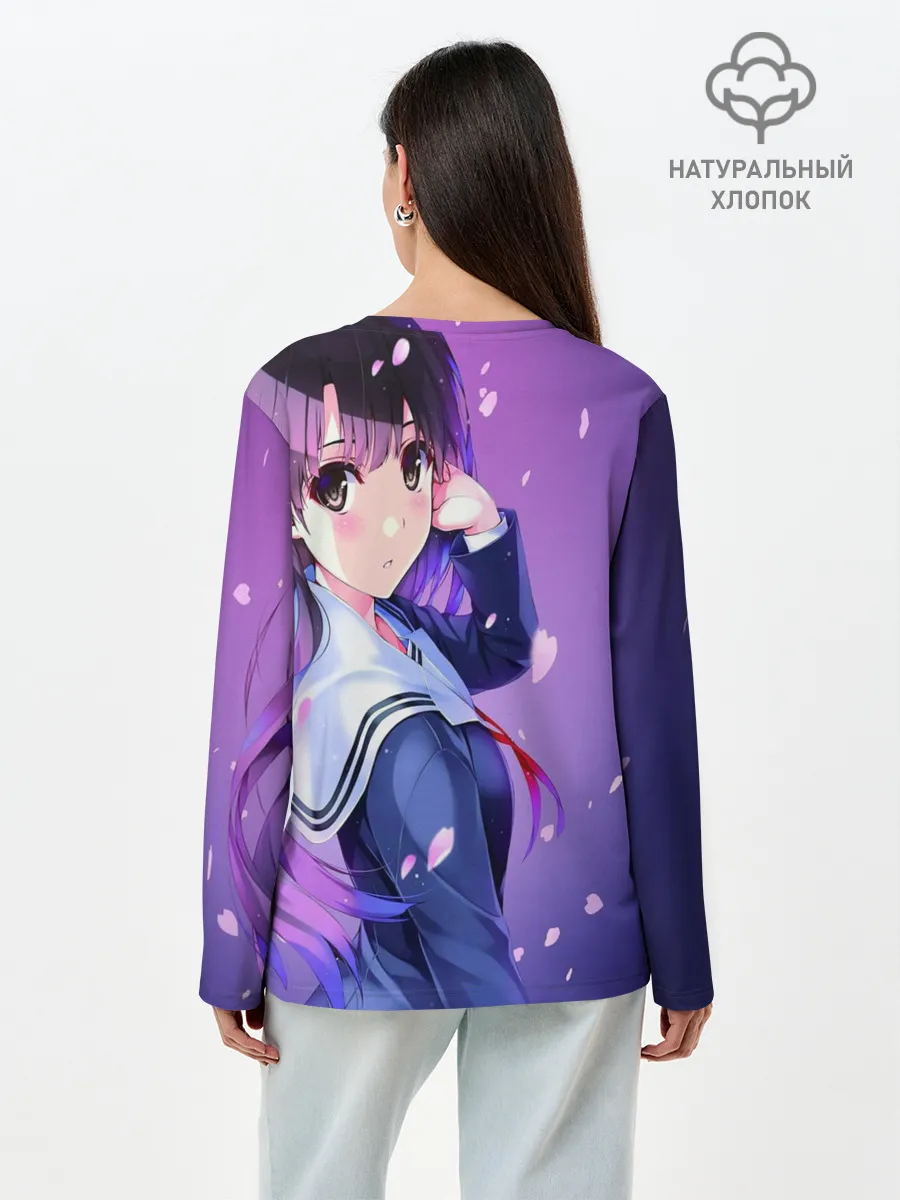 Лонгслив женский. Хлопок / Морячка