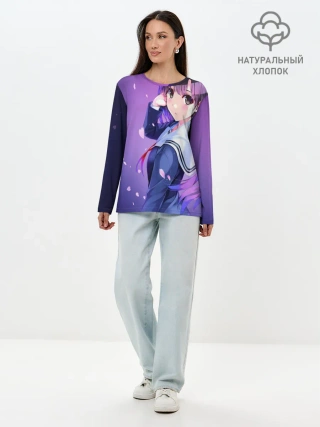 Лонгслив женский. Хлопок / Морячка