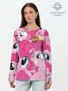 Лонгслив женский. Хлопок / Pinkie Pie pattern