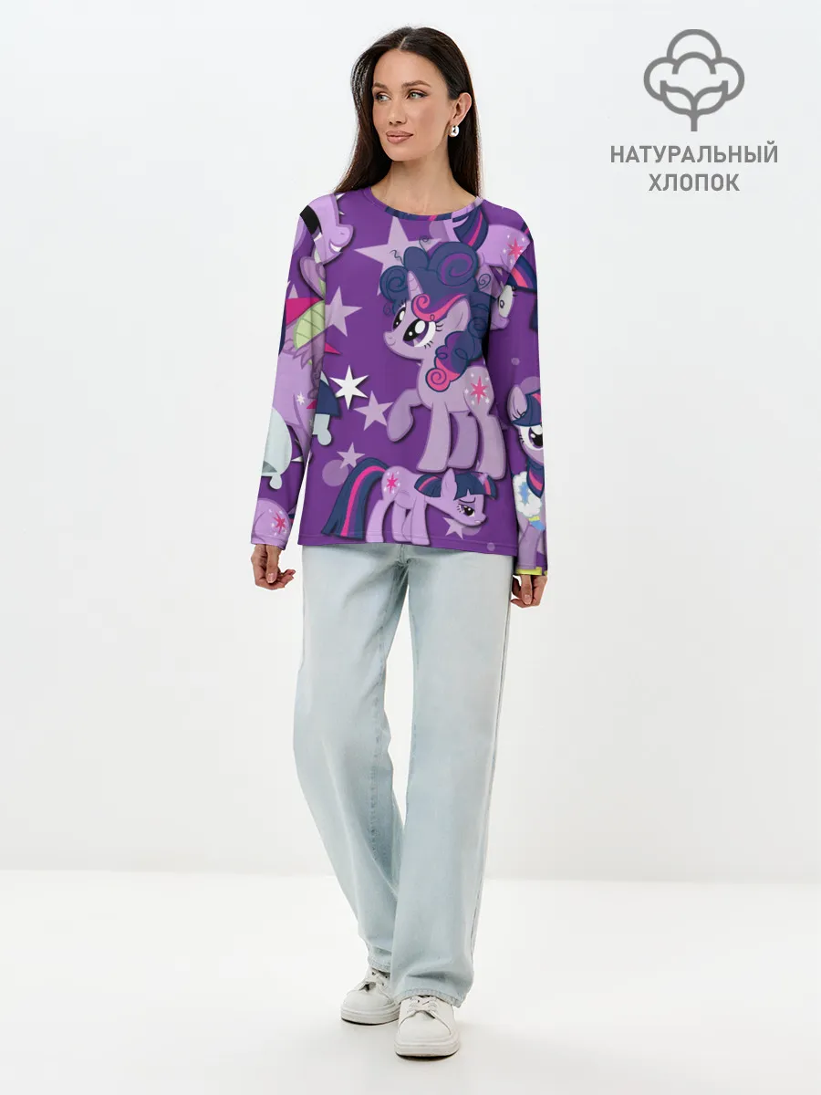 Лонгслив женский. Хлопок / Twilight Sparkle