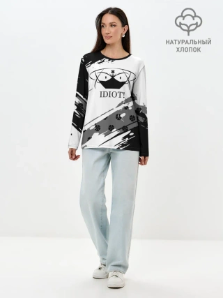 Лонгслив женский. Хлопок / IDIOT! Black Clover