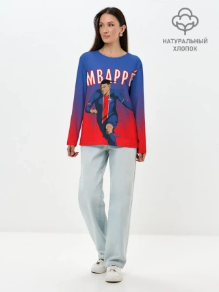 Лонгслив женский. Хлопок / КИЛИАН МБАППЕ / KYLIAN MBAPPE