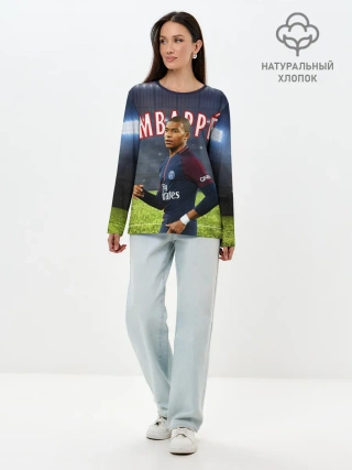 Лонгслив женский. Хлопок / КИЛИАН МБАППЕ / KYLIAN MBAPPE