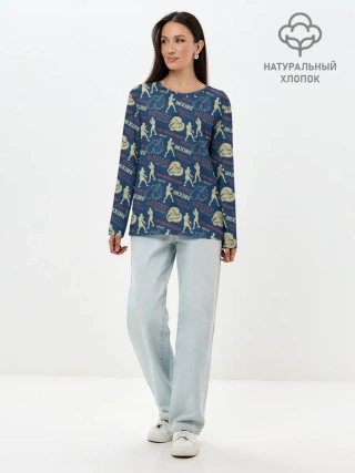 Лонгслив женский. Хлопок / Боксёр