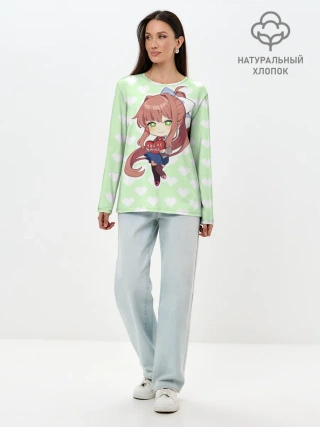 Лонгслив женский. Хлопок / Chibi Monika