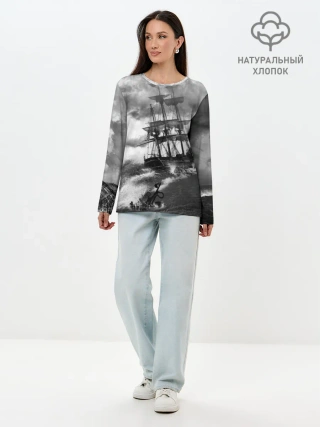 Лонгслив женский. Хлопок / Парусник