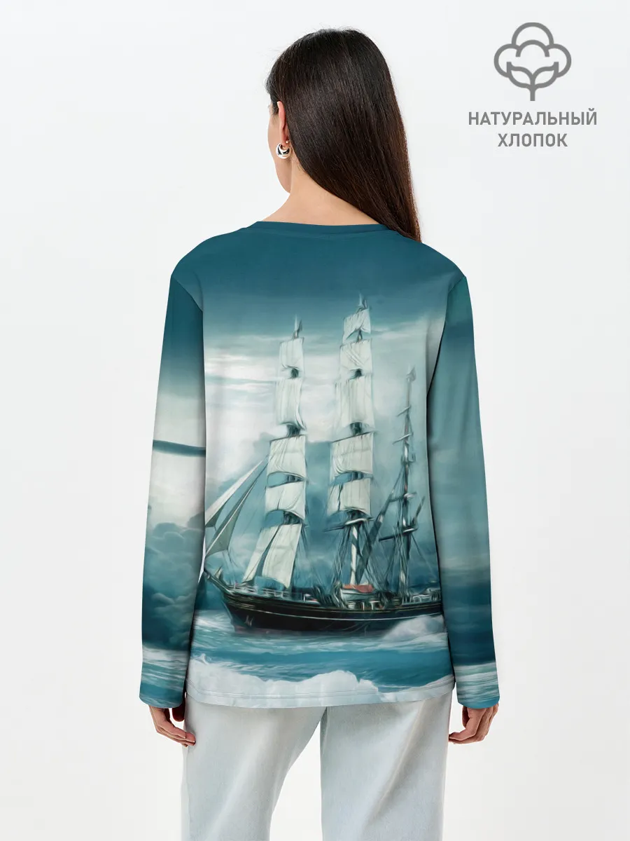 Лонгслив женский. Хлопок / Парусник