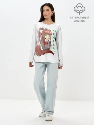 Лонгслив женский. Хлопок / Doki Doki MONIKA